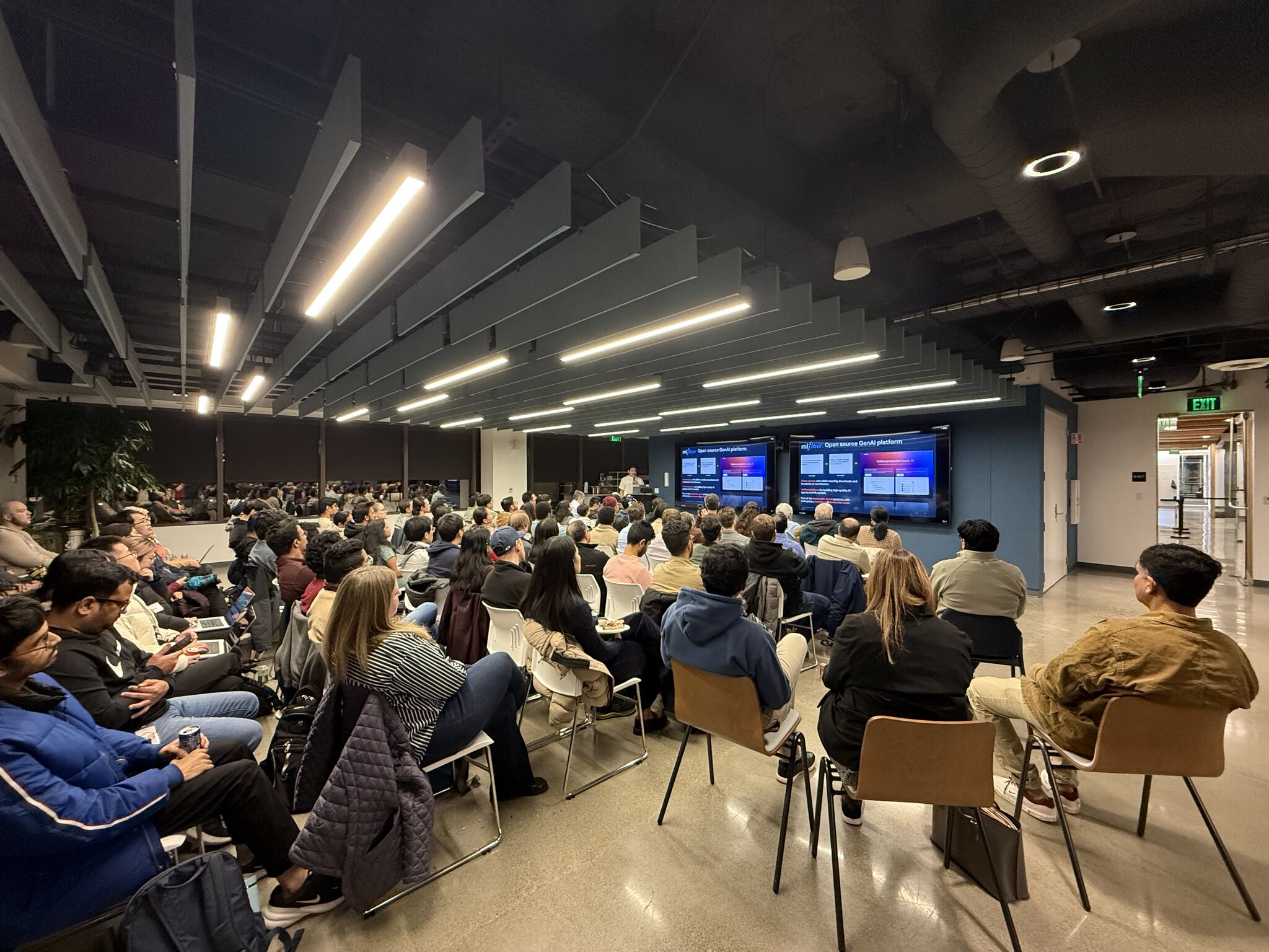 Databricks event — conference audience and presentation